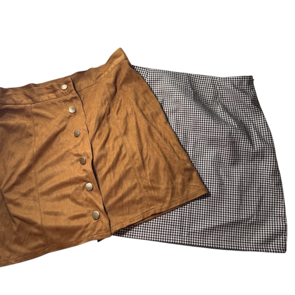 SHEIN Tan Asymmetrical Mini Skirt bundle
